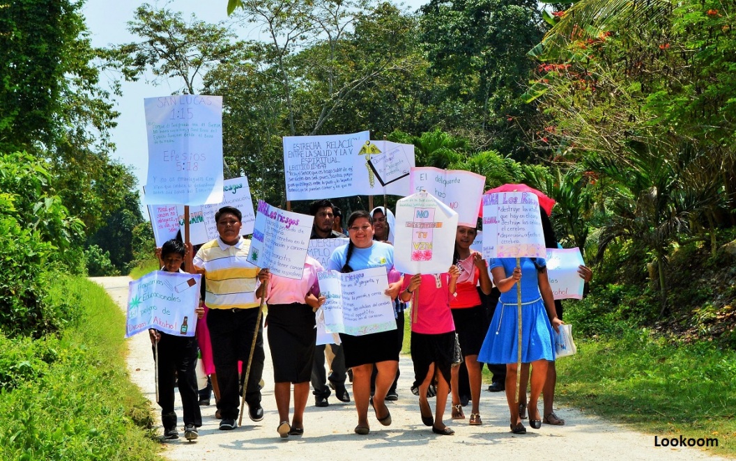 Procession religieuse contre la drogue, Orange Walk, Belize